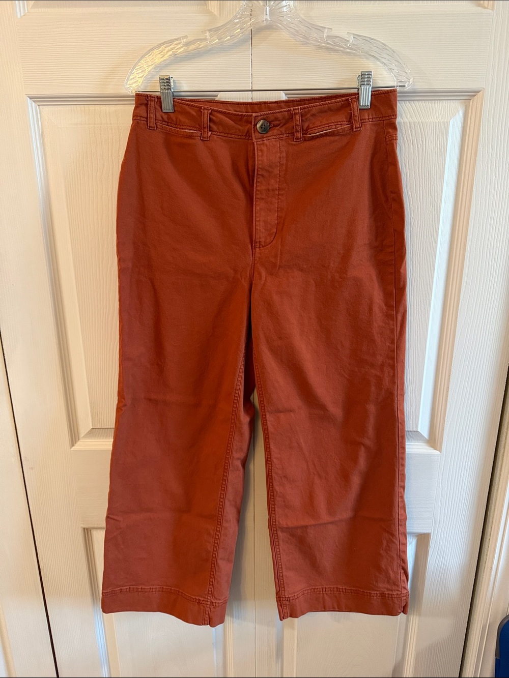 Old Navy Wide-Leg Cropped Pants in Rust
